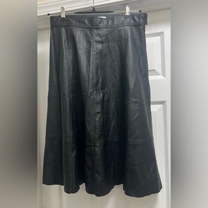 H&M Black Leather Skirt